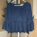 Miami Denim Chambray Blue Women's Top by , Back Zipper, Medium Photo 0