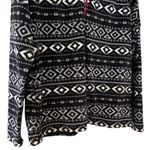 Eddie Bauer Women’s black white Aztec fleece sweatshirt Photo 3