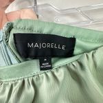 Majorelle Farren Ruched Mini Dress Sage Green Satin Size Medium Revolve Party Photo 5