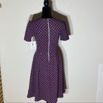 LuLaRoe Amelia Fit & Flare Dress Rough Diamond Burgundy Dress NWT Size Small Photo 9