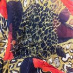 The Kooples Jungle Camelia Print Tiered Ruffle Dress L Red Multi Boho Midi Photo 15