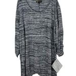 NWT Serena Williams Black and White Space Dye Stripe Tunic Sweater Size 3X Photo 0