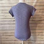 Lululemon Lost in Pace Shirt Womens 6 Short Sleeve Crew Neck Purple Heather Photo 3