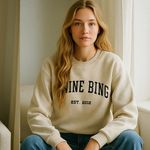 Anine Bing Dylan University Logo Sweatshirt Large 100% Cotton F268 Photo 4