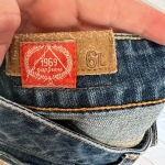 Gap  Jeans Curvy Flare Medium Wash Denim 6 L Dark Rustic Indigo 8.25” rise Photo 10