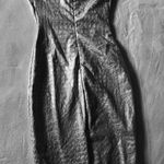 Naked Wardrobe Moc Croc Bandeau Midi Pencil Silver Photo 6