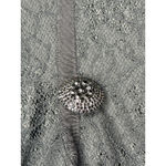 Diane Von Furstenberg Vintage  DVF Black Lace Blazer formal crystal button Size 0 Photo 9