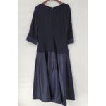 Tadashi Shoji Vintage Tadashi Womens Evening Gown 18 Blue Satin Skirt Formal Maxi 3/4 Sleeve Photo 6