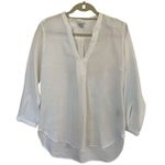 L. L. Bean linen blouse pullover style white sz Small Photo 0