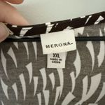 Merona  Faux Wrap Midi Dress in Brown & Cream Floral Size XXL Photo 2