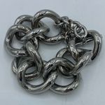 Michael Kors Silver Tone Chunky Chain Link Bracelet luxury designer fancy extra Photo 0