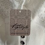 Free People Have My Heart Tank Corset Top Cropped White Lace Button-Up Crop Spaghetti Strap Photo 8