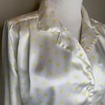 J.H. Collectibles Satin Polka Dot Blouse White Yellow Sz 6 Photo 7
