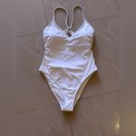 Shade & Shore 🔻NWT  white one piece swimsuit size 8/10 high leg cheeky Photo 14