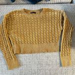 Mustard Colored Crop Top Sweater Orange Size M Photo 0