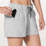 Lululemon On The Fly Wee Are From Space Nimbus Battleship Purple Athletic Shorts Photo 1