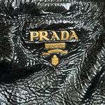 Prada authentic naplak black wrinkled leather tote Photo 4