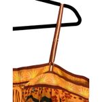 FARM Rio for Anthropologie Boho Sqaure Neck Mini Dress Size Large Tropical Print Orange Photo 4