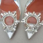 Amina Muaddi New  Begum Glass Heels Transparent Crystal Size 39 Photo 3