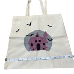 Handmade Fall Halloween Hand Painted Cotton Tote Bag Photo 4
