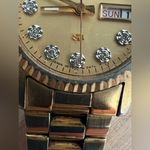 Seiko SQ Ladies Watch RARE Vintage Crystals Gold Tone Dial Bracelet Date Window Photo 6