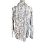 Calvin Klein  Medium Sweatshirt Snake Print Cowl Neck Stretch Long Sleeves Slits Photo 3