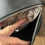 Faux Fur Heart Mini Backpack NWT 8”Wx 9” T faux leather silver hardware Black Photo 7