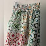 ZARA Satin Silky Smooth Boho Artisanal Tile Floral Inspired Pull On Shorts Photo 2