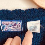 April Cornell Vintage Wool Cardigan Knit Sweater Blue Button Front sz L Size L Photo 9