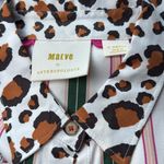 Maeve NWOT  Anthropologie Bernadette Mixed Print Blouse Size Small button down Photo 1