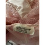 Vintage Contemporary Pink Lace Cami Top & Shorts Set Sleepwear Ruffle Trim Sm Photo 3