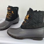 Sperry  Top Sider Saltwater Duck Boots Grey Two Tone Quilted Womens 7.5/8 Girls 6 Photo 7