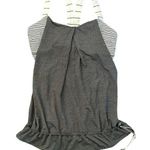 Lululemon  gray tank top w/ built in striped sports bra Photo 0