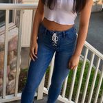 American Eagle High Waisted Lace Jeans Photo 1