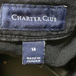 Charter Club Lexington Straight Jeans  Black Jeans Size 14 Slightly Faded Photo 2