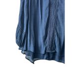 Style & Co Navy Blue Lace Trim Long Sleeve Lightweight Gauzy Tunic Top XS NEW Photo 3