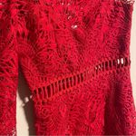 Saylor  Pippa Red Lace One-Shoulder Dress- Size XS Photo 5