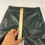 Alya Faux Leather Ankle Pants Women Small Dark Green Stretch Mid Rise Skinny Leg Photo 10