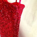 La Femme  Vintage Strapless Sequin Long Prom Gown Dress Rhinestone Accent Pink 0 Photo 6