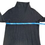 Vince  100% Cashmere Ribbed Dark Gray Turtleneck Side slit Tunic Sweater Small Photo 4