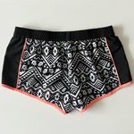 No Boundaries  Black White Orange Aztec Print Boho Athletic Active Shorts Size M Photo 1