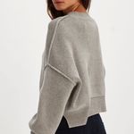 Free People Easy Street Crop Pullover, XS, Heather Grey Photo 3