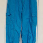 Love Tree  Women's‎ Cargo Pants Soft Lite Moisture Wicking Blue Size Large NWT Photo 0