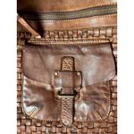 Harbour 2nd Tuula Brown Leather Woven Messenger Crossbody Bag Anchor Love Cognac Photo 12