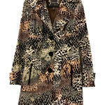 Anthracite‎ by Muse Women's trench Jacket Animal Print Lined Pockets Size 4 coat Black Photo 0