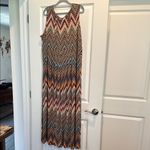 Nina Leonard Lennie for  3X Multicolor Chevron Maxi Dress Photo 2