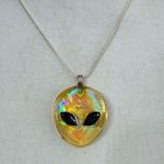Forever 21 Gold Alien Pendant Necklace Photo 3