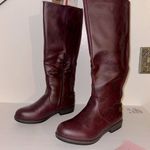 Journee Collection faux leather zip up Burgundy Boots size 7 Women’s W/O box 🆕 Photo 0