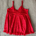 Marilyn Monroe Vintage  by Warner’s Red Lace Slip Dress Nightgown Negligee sz L Photo 2