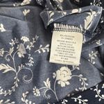 Style & Co . Midnight Blue Blouse with White Patterns Photo 7